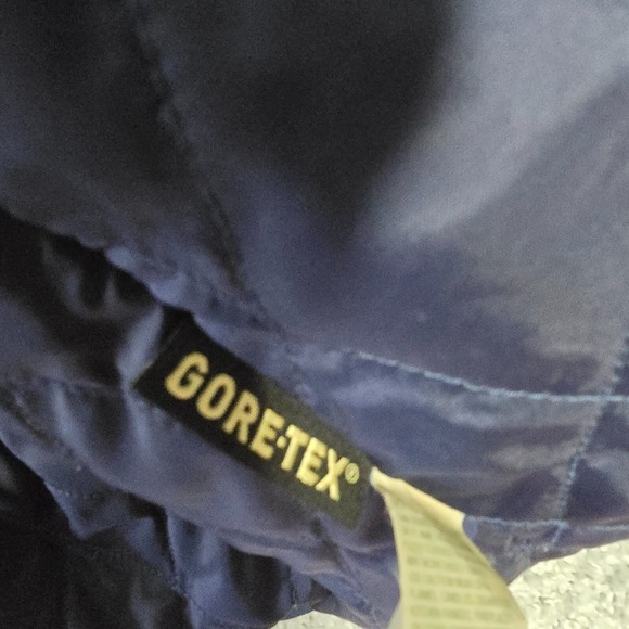 LL Bean Men Goretex Parka Jacket Size Large Blue Down Insulated Outdoor READ - Picture 8 of 13